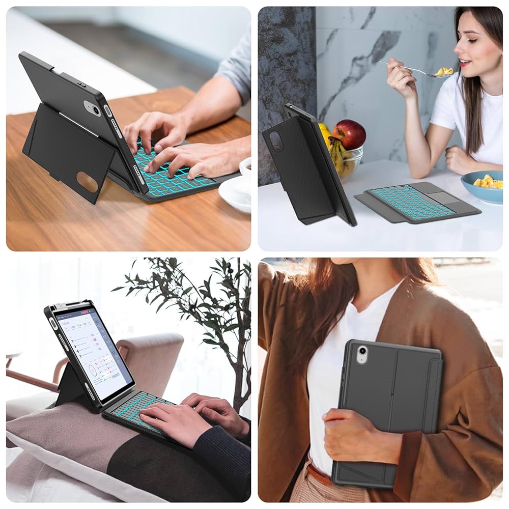 【❤高級感溢れるデザイン★実用性＆機能性も兼備❤】iPadケース＆キーボード Amazon | 高級版「横/縦両方対応」iPad 第11世代 (A16